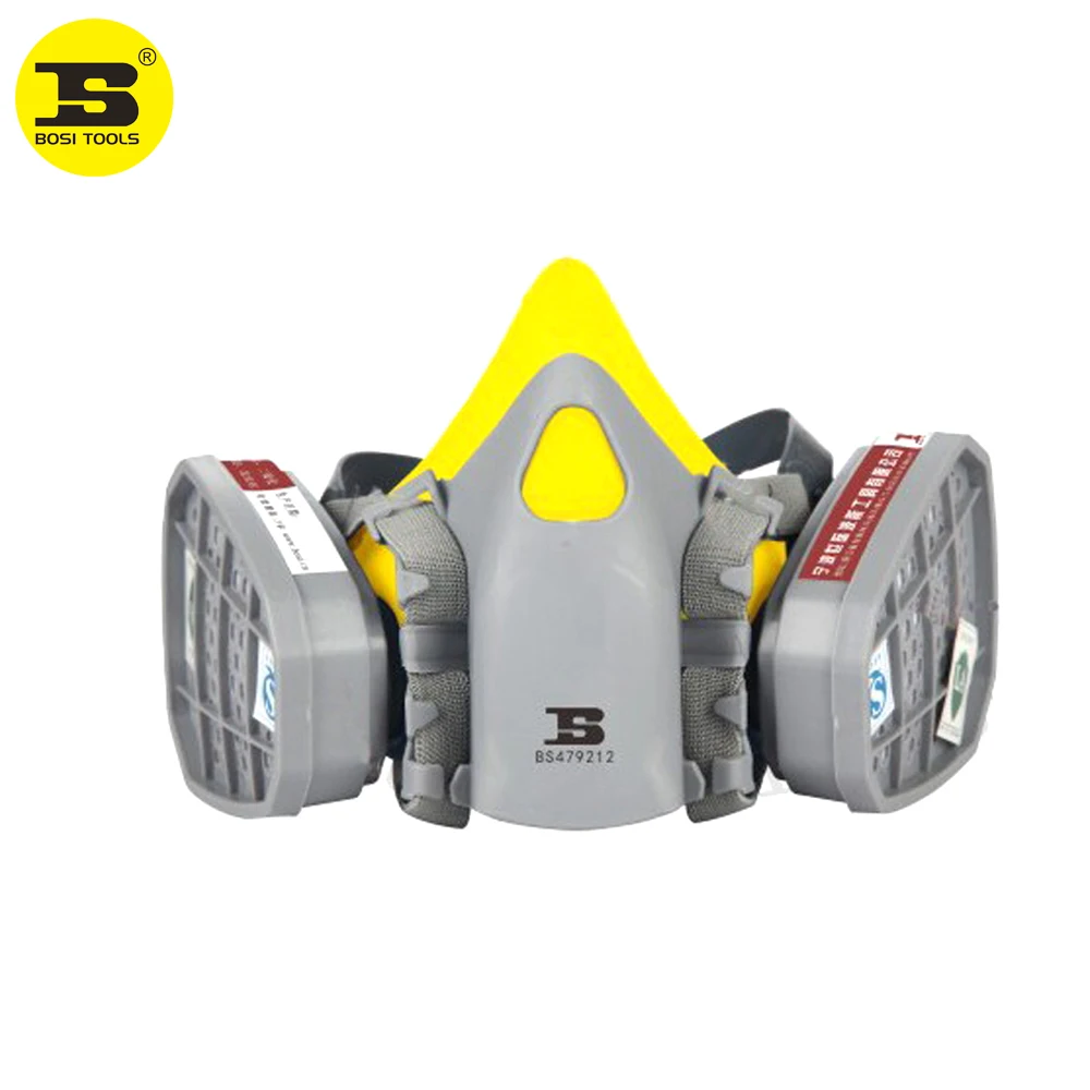 

BOSI Dual Filter Cartridge Gas Mask Respirator