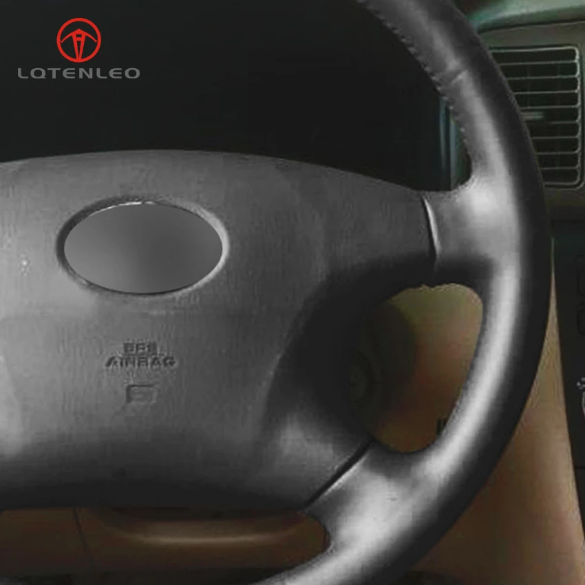 LQTENLEO черный чехол рулевого колеса автомобиля из искусственной кожи для Toyota Avalon