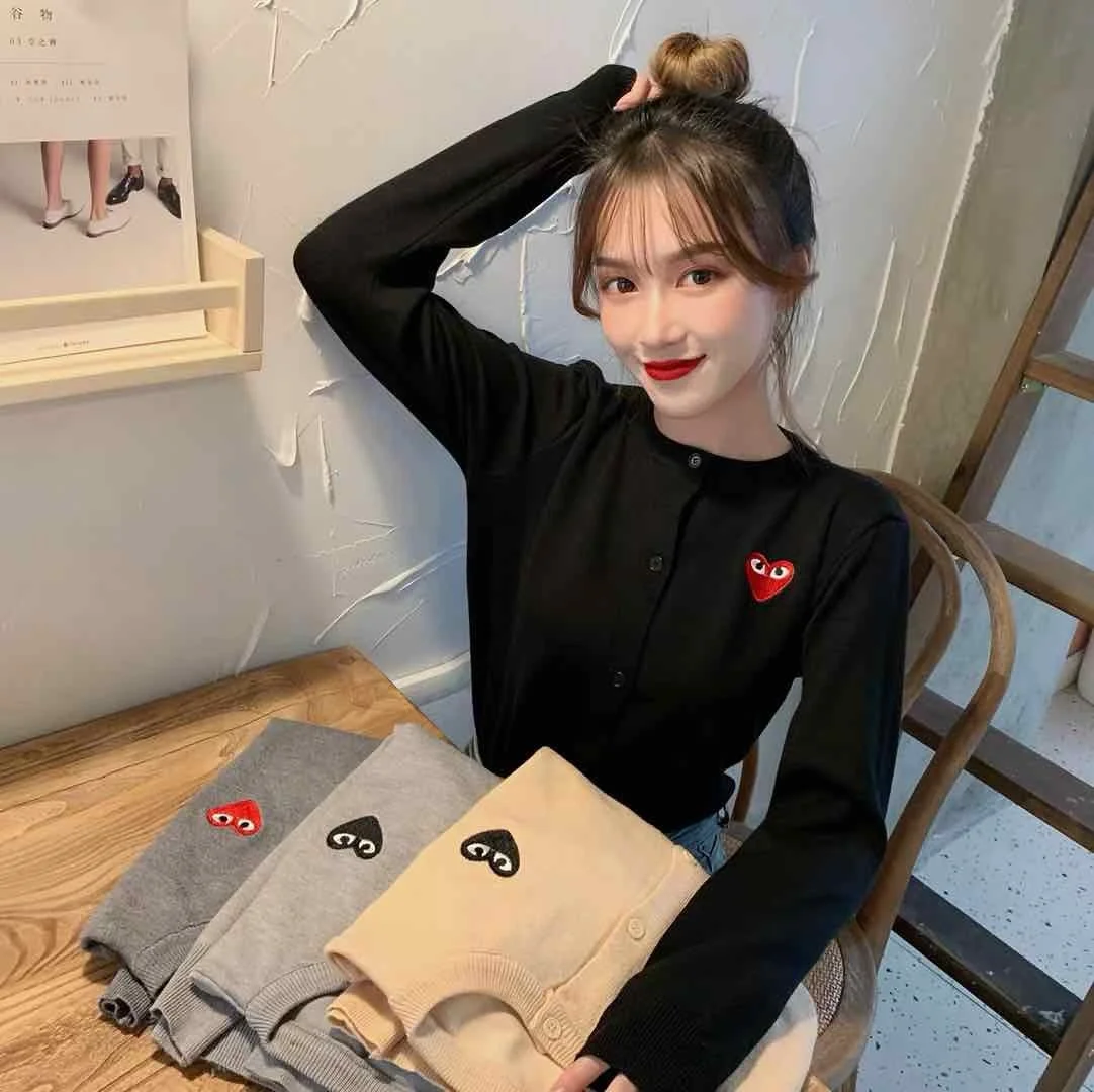 

Модный брендовый кардиган для игры в боулинг, женское Трикотажное короткое пальто в японском стиле с вышивкой, трикотажное черное овечко