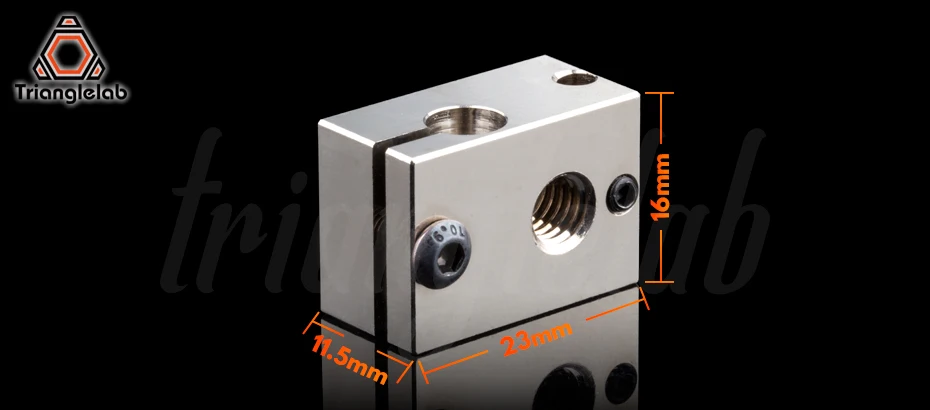 Trianglelab V6 медь Hotend высокая температура сопла тепловой блок теплоотвод радиатор для PETG PEEK PEI ABS углеродное волокно