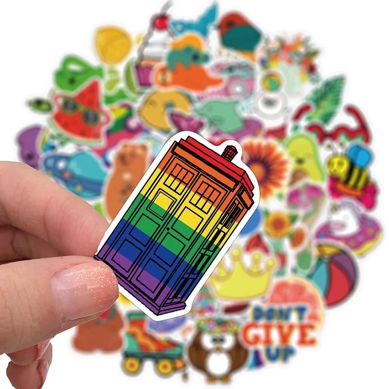

50PCS Color Cartoon Graffiti Stickers For Laptop Skateboard Decal Stickers