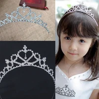 happy birthday crystal rhinestone crown hair bands for kids girl hoop headband wedding prom tiaras hair jewelry accessories