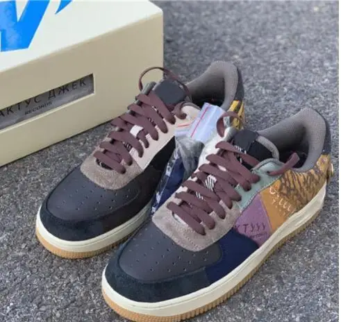 

2020Travis Scott x Air Forced 1 Low CN2405-900 1s Cactus Jack AF1 Men Women Sports Shoes Sneakers Suede Best Quality 36-45