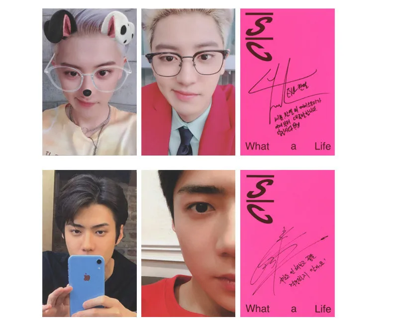 [MYKPOP]KPOP LOMO Card 4 шт./компл. WHAT IS LIFE KPOP Fans коллекция E9 SA19082106|Игровые фигурки и