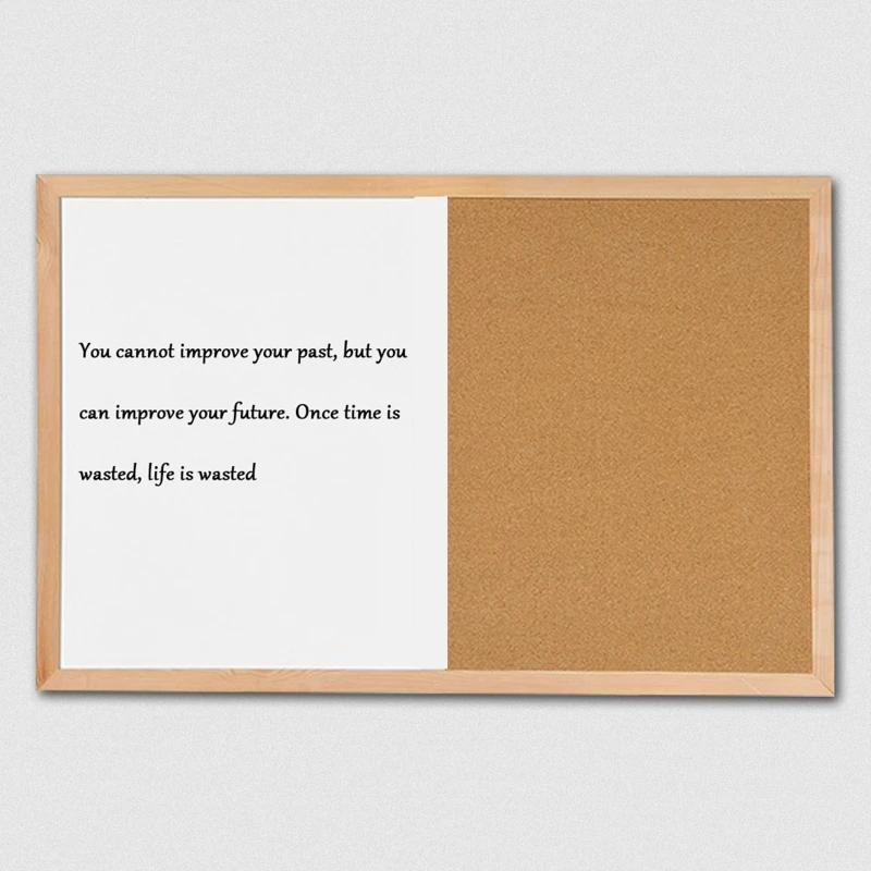 

Message Cork Board Wood Frame Whiteboard Drawing Boards Combination Bulletin Magnetic Marker Board
