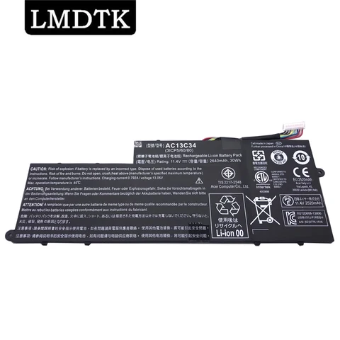 LMDTK Новый аккумулятор для ноутбука Acer Aspire V5-122P 132 E3-111 112 ES1-111M MS237 KT.00303.005 AC13C34