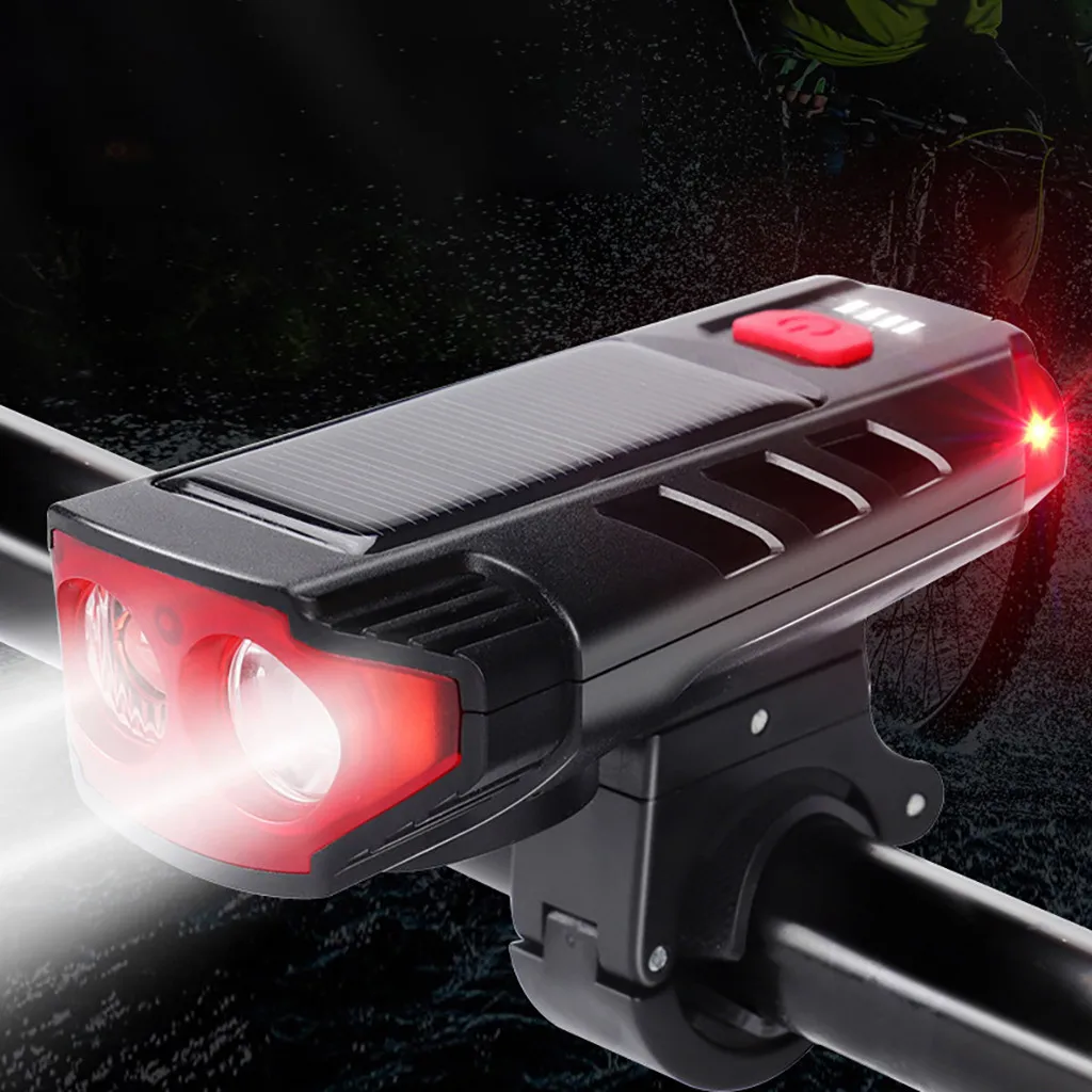 Фсветильник рь велосипедный на солнечной батарее с зарядкой от usb S8|Велосипедная