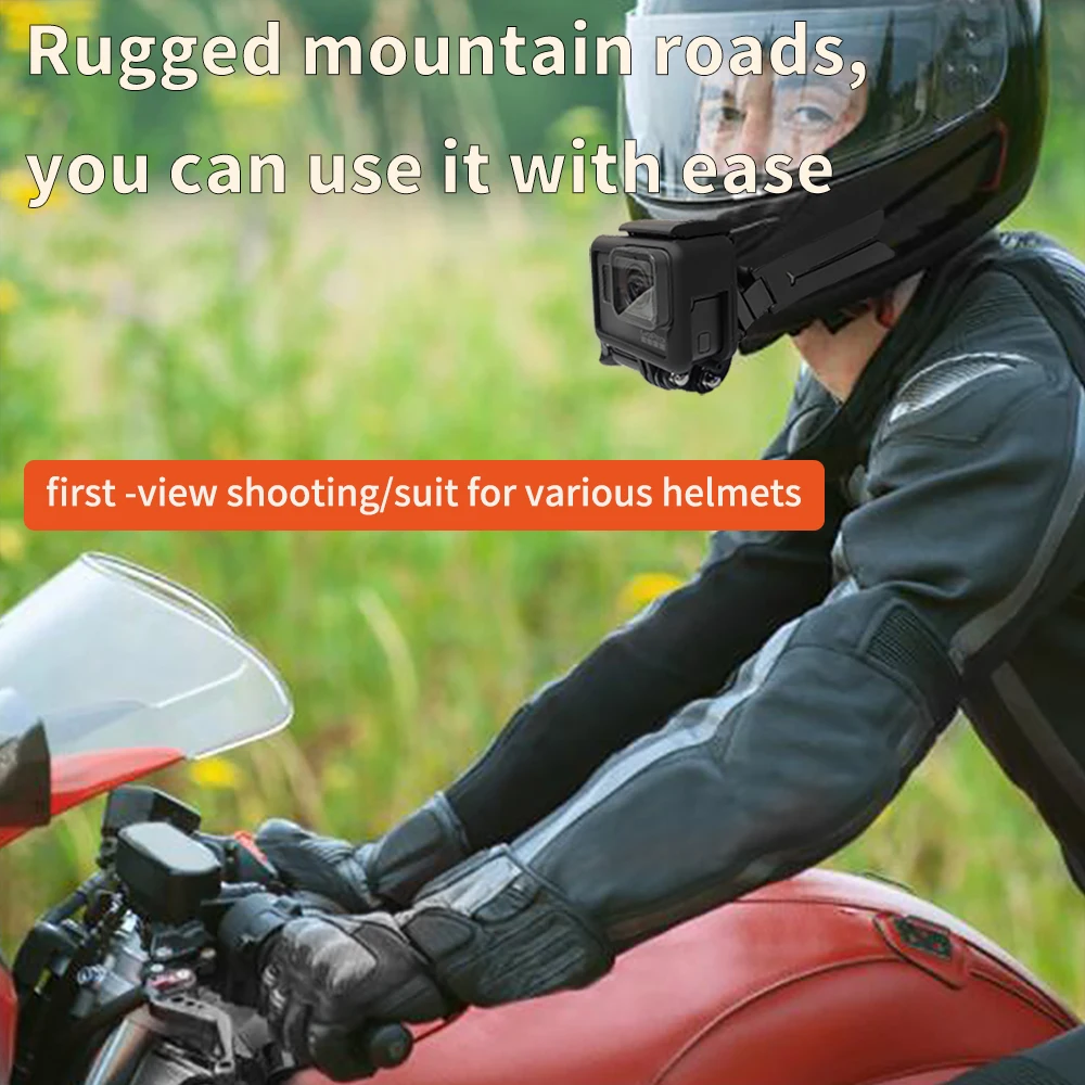 Ремень для крепления на мотоциклетный шлем складной держатель GoPro Hero 10 9 8 7 6 5 Insta360