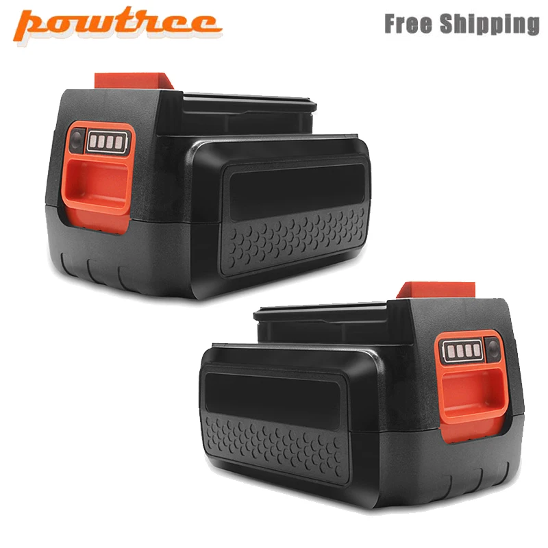 Литий ионная аккумуляторная батарея Powtree для Black & Decker 40 в 3000 мАч LBXR36 BL2036 LBX2040 LST136