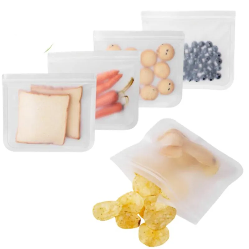 

Silicone Food Storage Containers Leakproof Containers Reusable Stand Up Zip Shut Bag Cup Fresh Bag Food Storage Bag Fresh Wrap