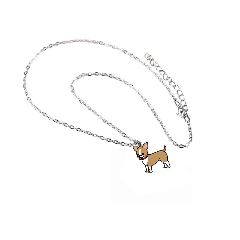 Милый вельш корги картина ожерелье с подвеской для собак брелок любимчик лучший
