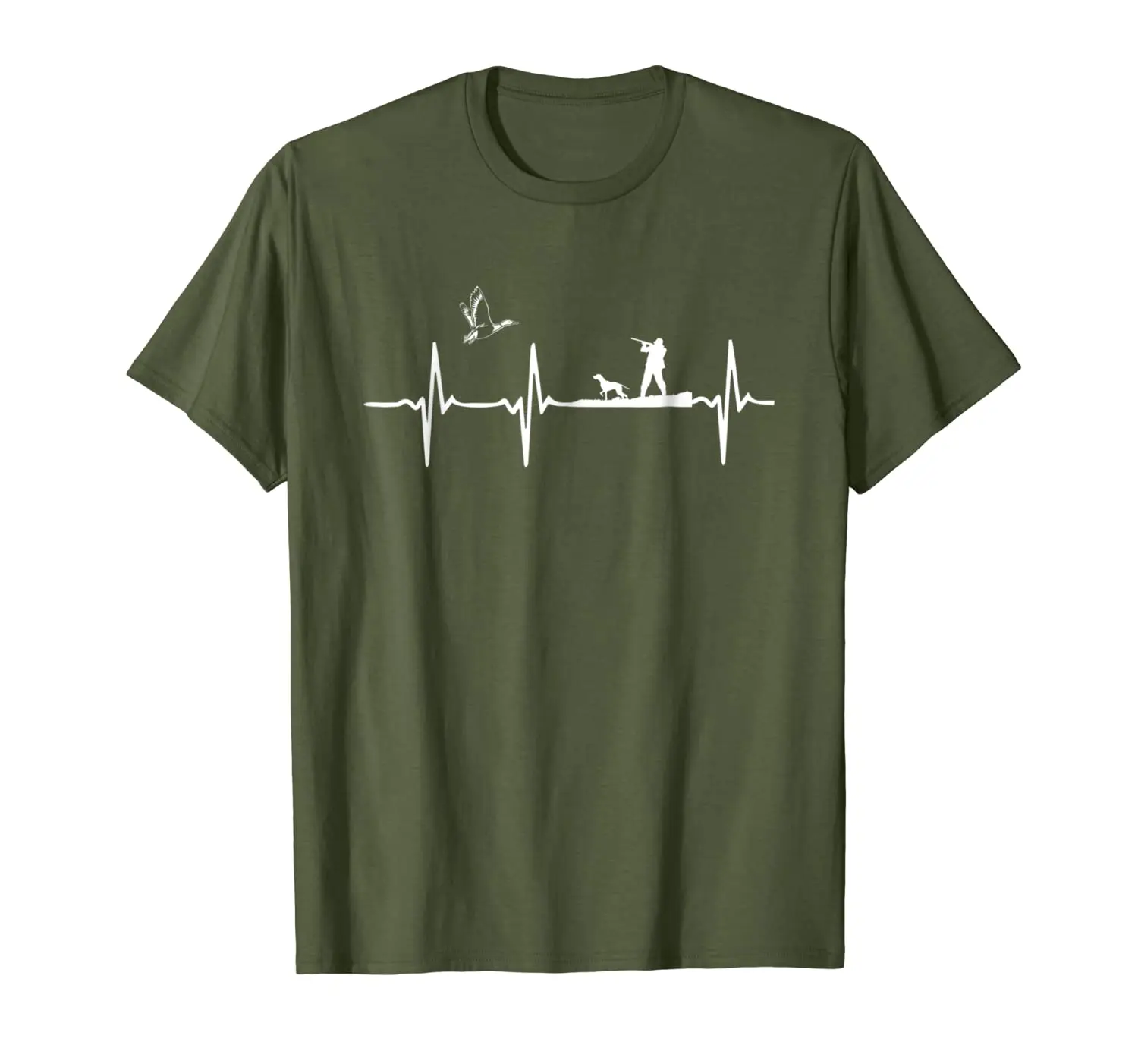 

Duck Hunting Waterfowl Hunter Heartbeat T-Shirt