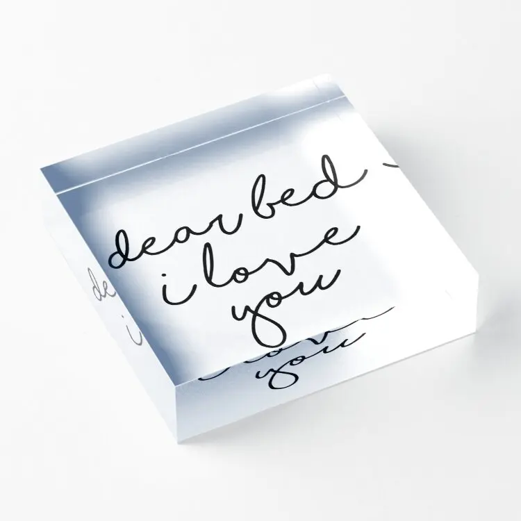 

Украшение для спальни с принтом картина уважаемая кровать I Lo акриловый блок прозрачный домашний декор семейный Декор забавная Свадебная м...