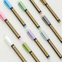 10 pcslot metallic color pen luxury 2mm water based 10 color marker for album black brown card drawing school supplies fb606