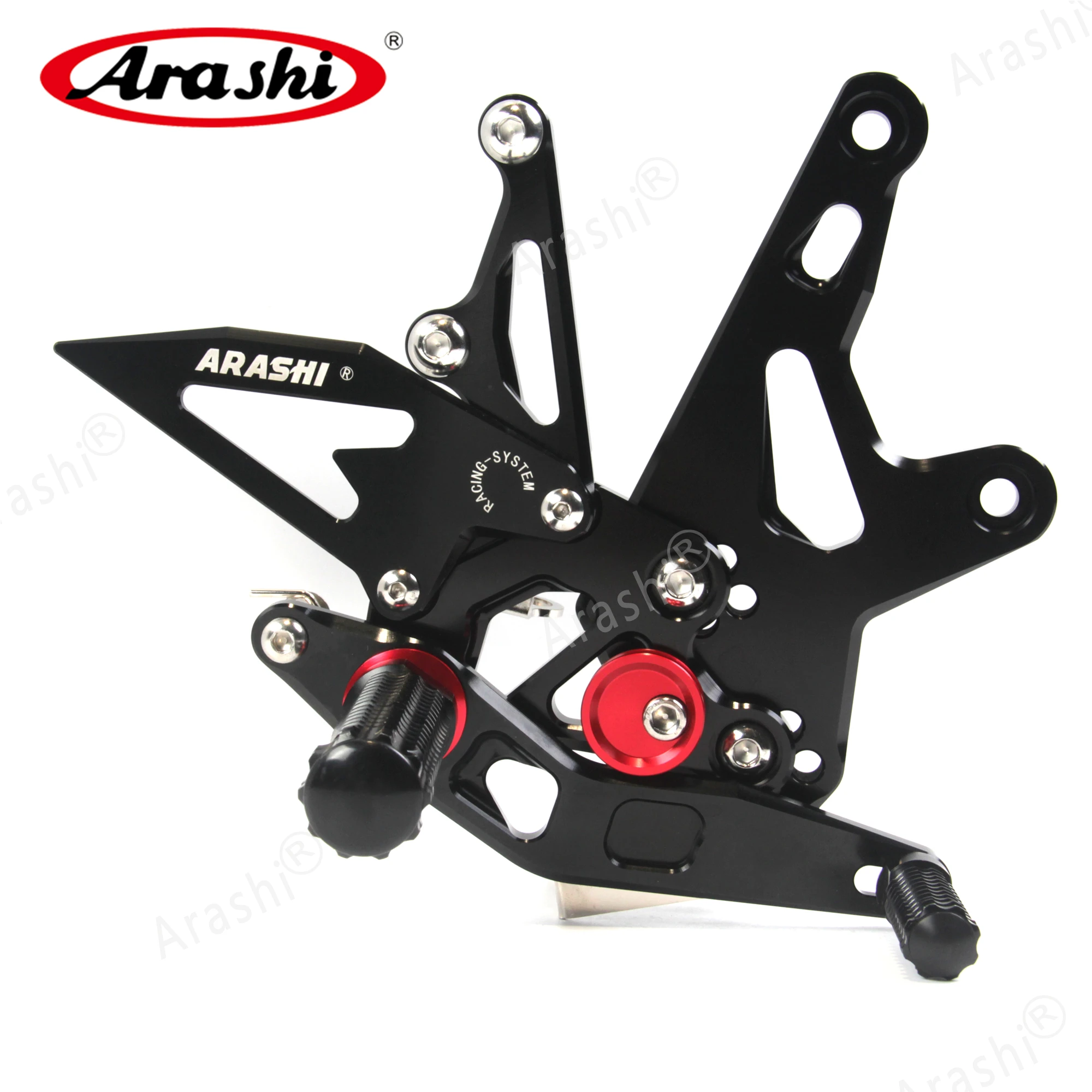 Arashi CNC Adjustable Footrest For KAWASAKI Ninja 400 2018-2019 Rider Rearset Foot Pegs NINJA400 2018 2019 | Автомобили и