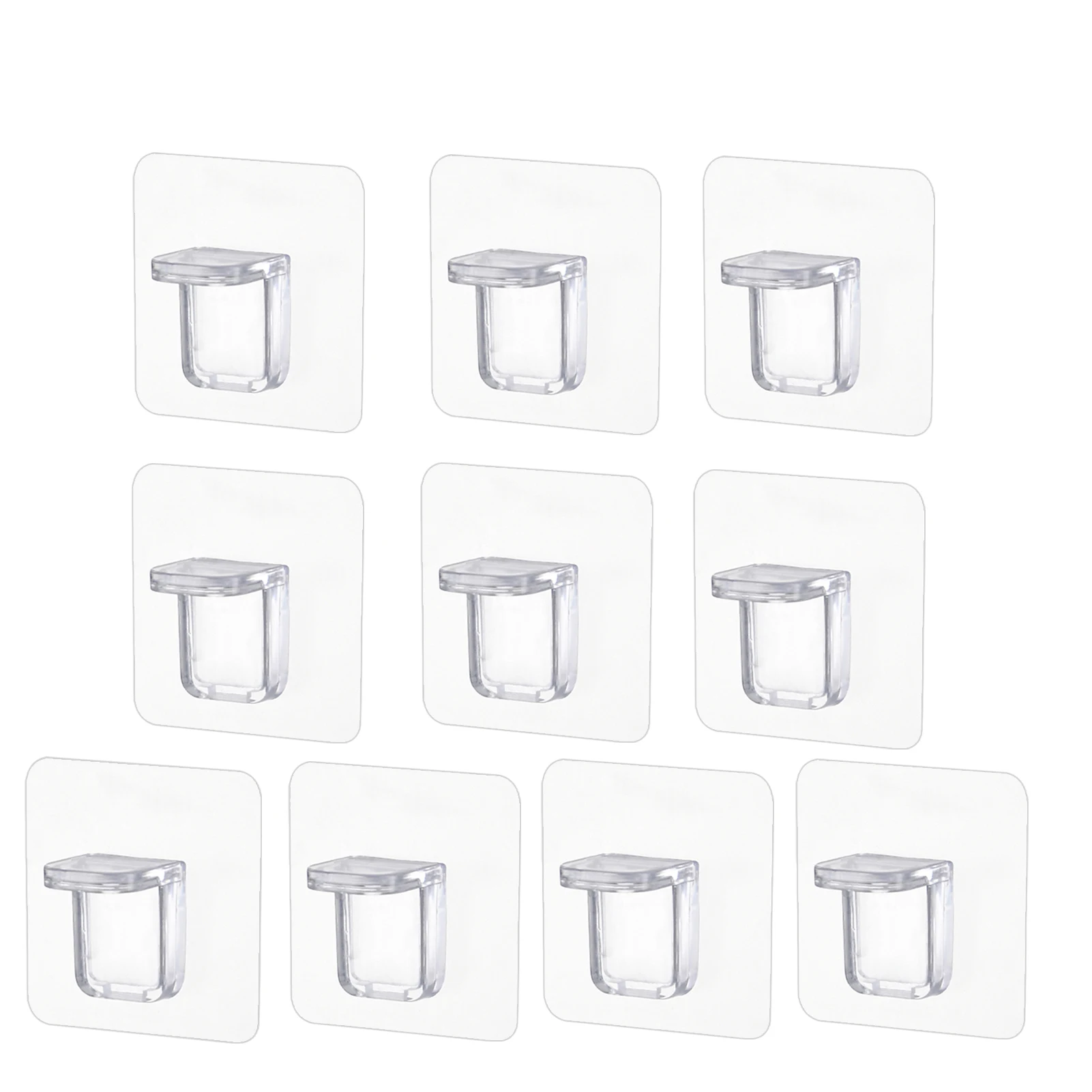 

10Pcs Shelf Support Adhesive Peg Plastic Closet Cabinet Shelf Holder Clips Punch-free Wall Hanger Kitchen Bathroom Accessories