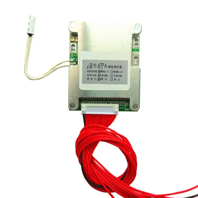 BMS 13S 48V 50A 18650 Li-ion Lithium Battery Pack Protection Equalizer Board PCB Balance Circuit for Electric Vehicles | Инструменты