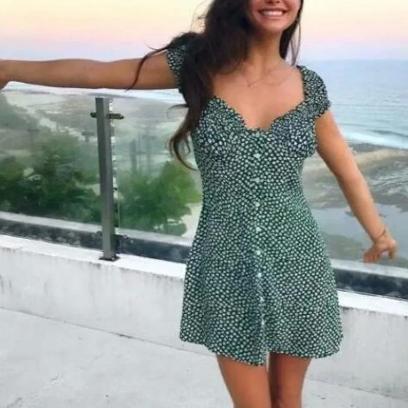 

Korean fashion chiffon women clothing beach dresses women mini dress elastic sexy high waist Summer dress vestidos