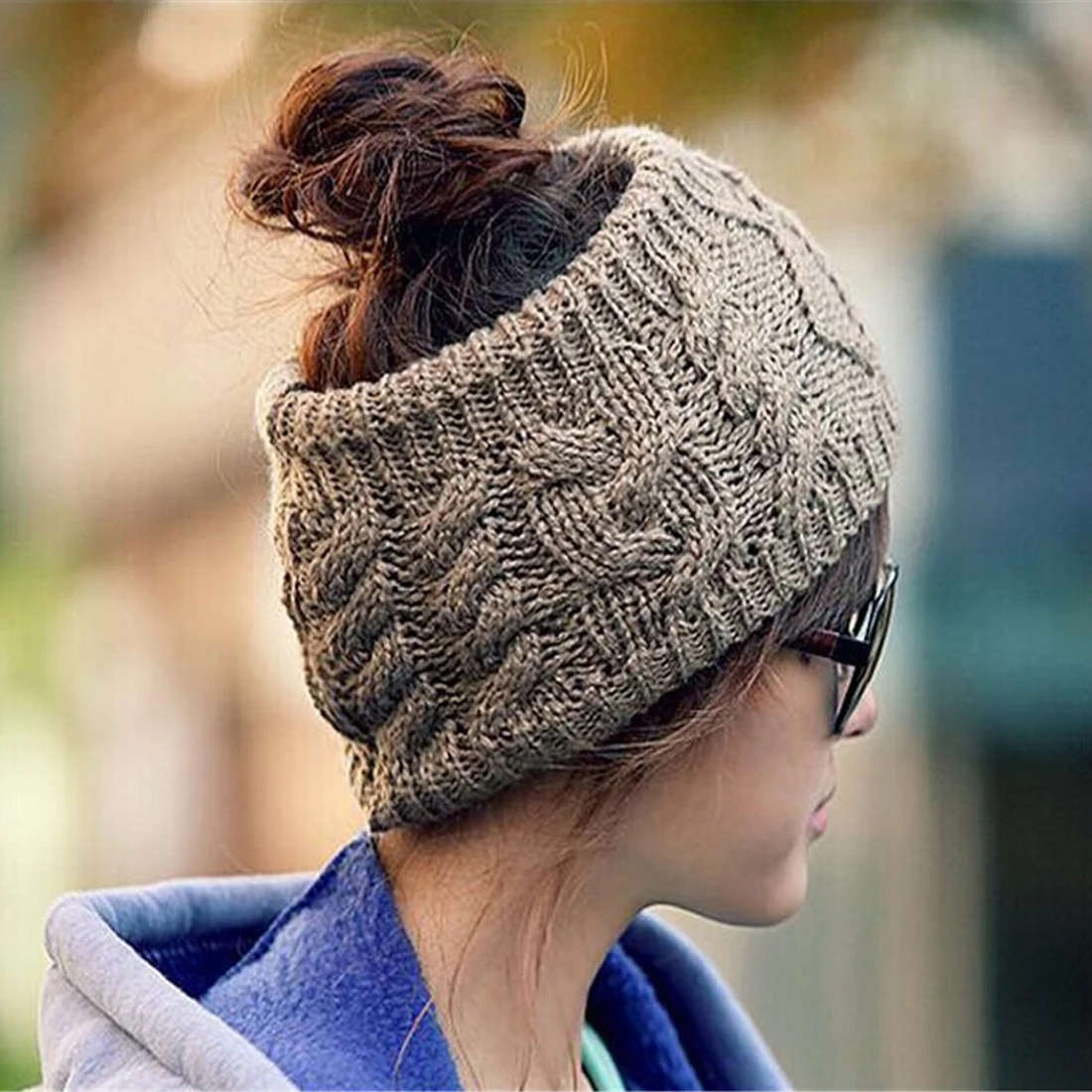 

Теплый вязаный головной убор, вязаный перекрестный головной убор, женский зимний головной убор, вязаный крючком тюрбан, эластичный шарф, ша...