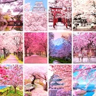 Набор для рисования по номерам на холсте Цветы вишни