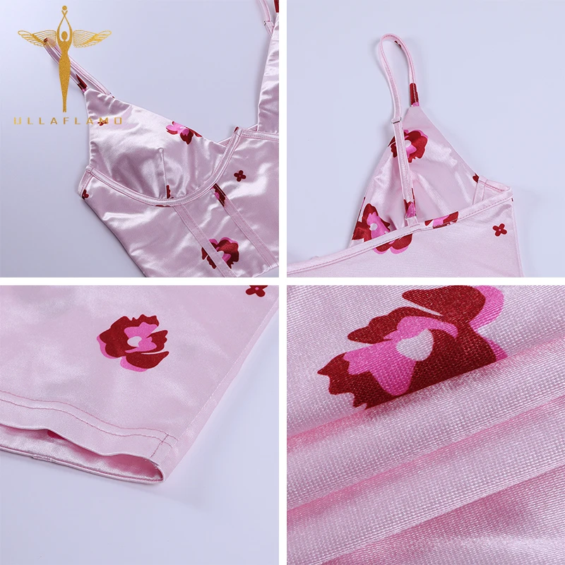 

Women Sexy Floral Print Slim Camisole Top V Neck Sleeveless Spaghetti Strap Sling Tube Top Casual High Street Lady Bodycon Tops
