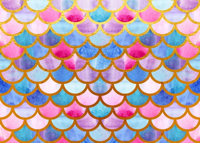 

Little Mermaid Photophone Fish Scales Photography Backgrounds Baby Shower Newborn Birthday Photo Backdrops Portrait Prop