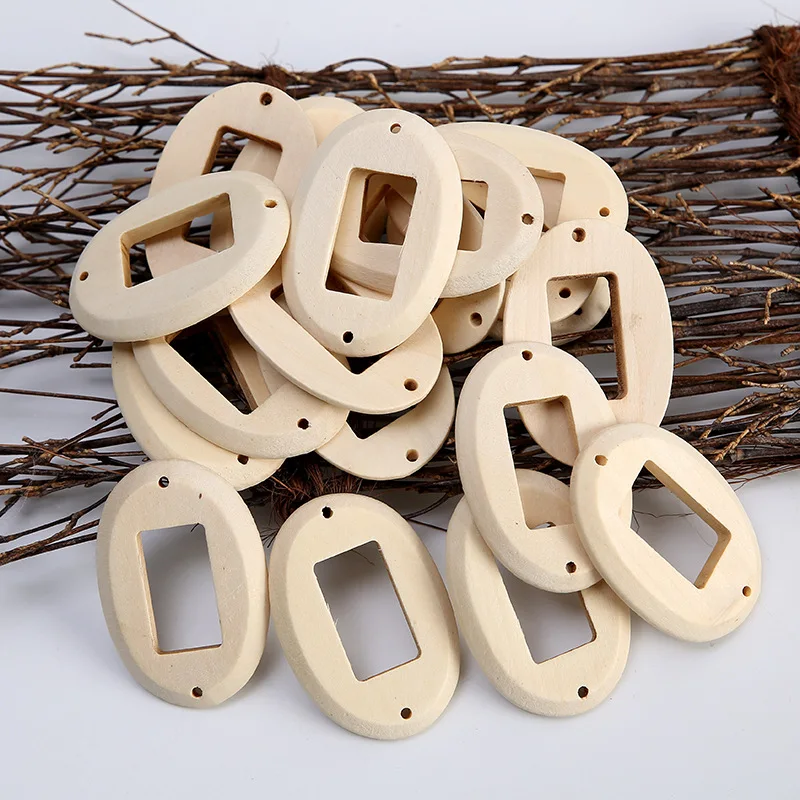 4PCS Natural Wooden Beads Round Ring Shape Handmade Baby Teethers Set | Дом и сад