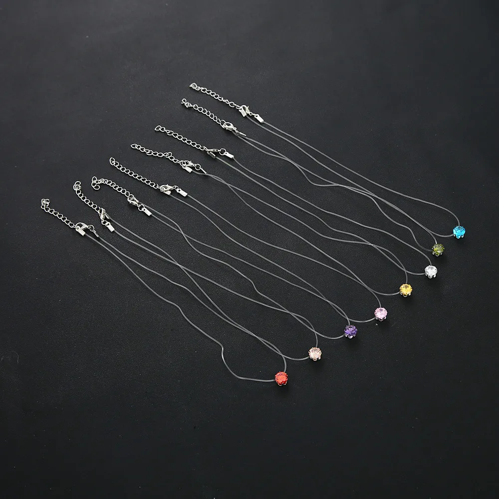 Лидер продаж подвески в форме слезы 2018 прозрачные ювелирные изделия из лески