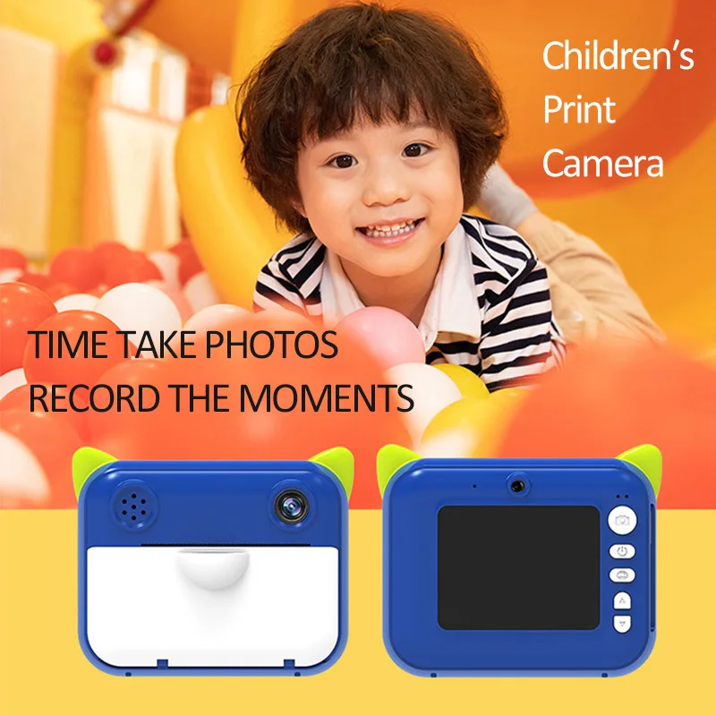 

Children's Instant Printing Camera Portable HD Thermal Printer Photo Taking Digital Video Cam Camcorder With 3 Printer Paper