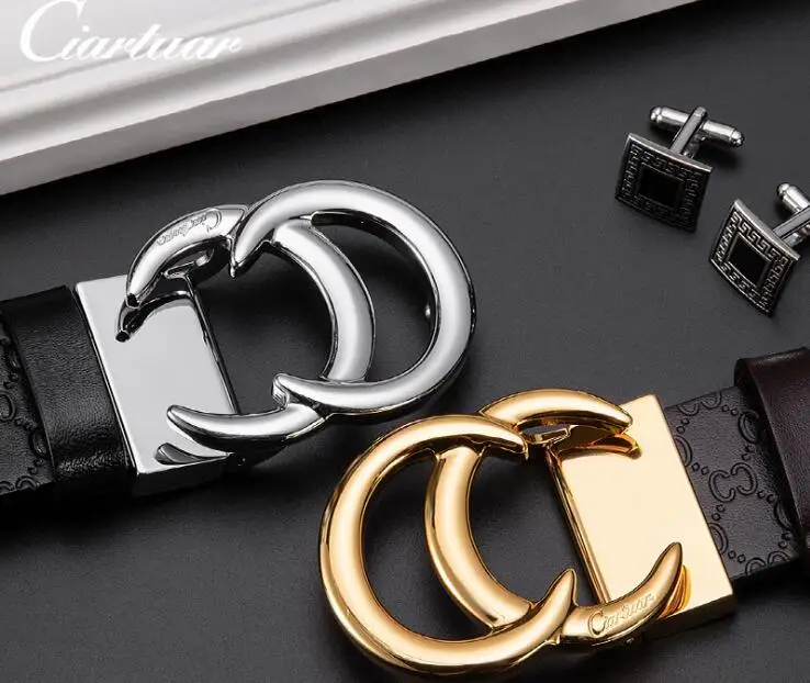 Мужской ремень из воловьей кожи с двойной пряжкой|Мужские ремни| |