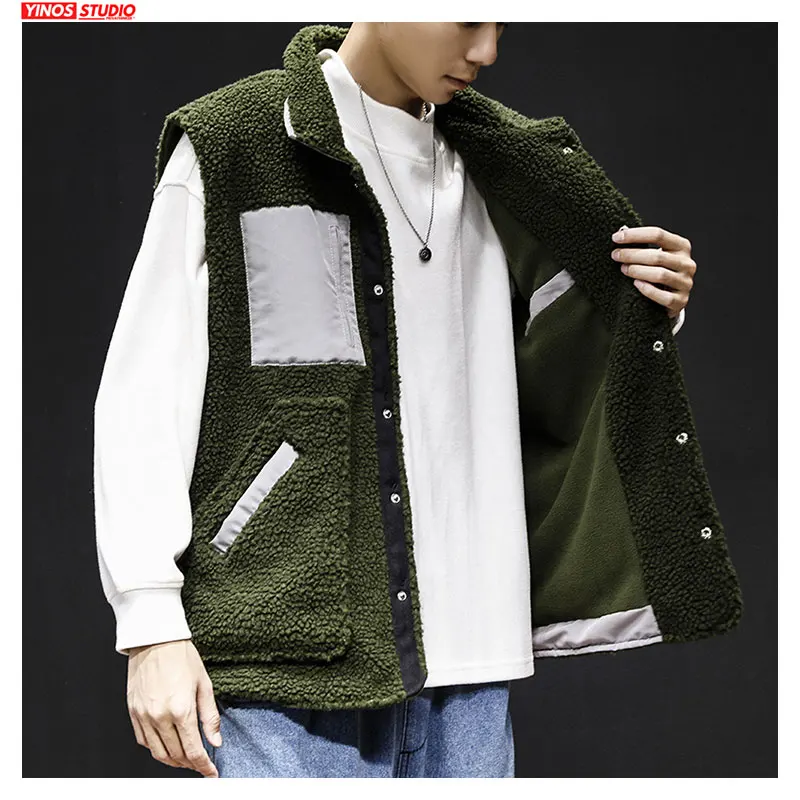 Dropshipping 2020 Japanese Casual Warming Pocket Coats Autumn Male Vintage Thicken Tops Streetwear Cargo Vest | Мужская одежда