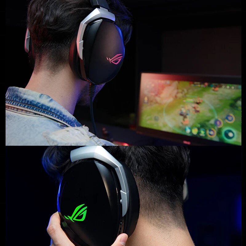 Игровая гарнитура ASUS ROG Theta 7 1 с объемным звуком шумоподавляющим микрофоном AI DAC
