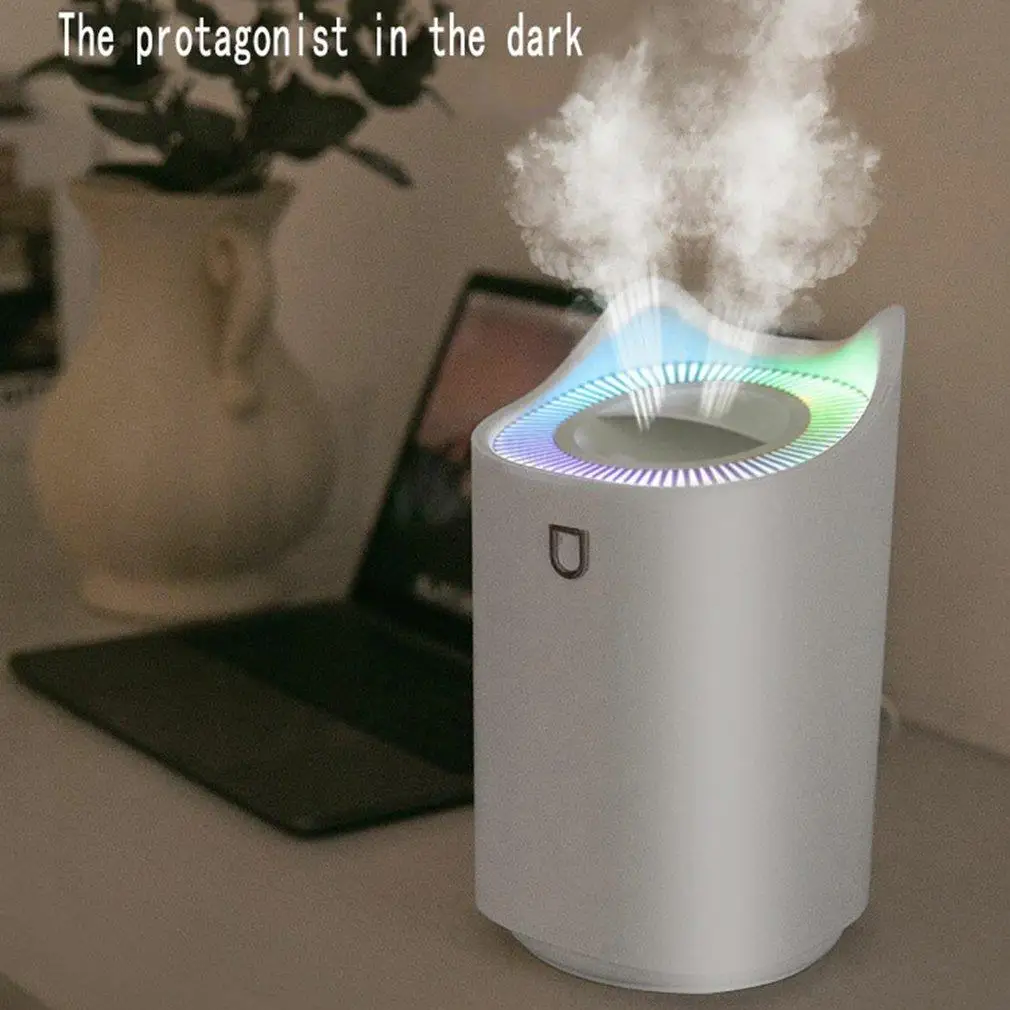 

3L Air Humidifier Essential Oil Aroma Diffuser Double Nozzle With Coloful LED Light Ultrasonic Humidifiers Aromatherapy Diffuser