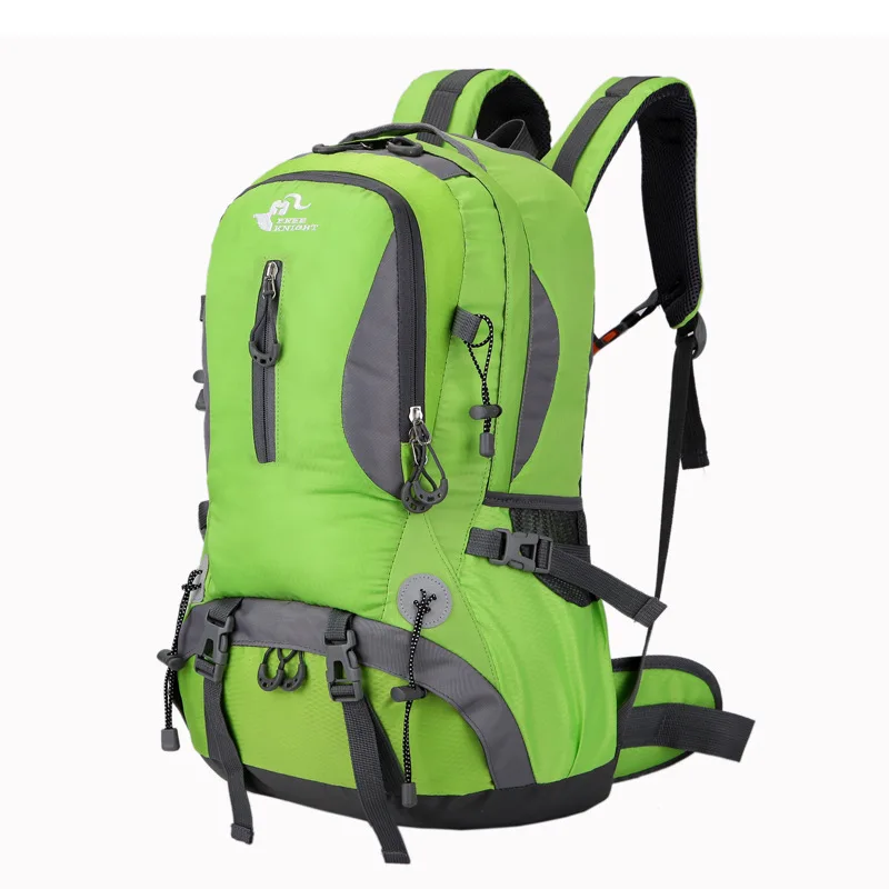 Green Открытый водонепроницаемый 40L походный рюкзак большой емкости для мужчин и женщин для верховой езды альпинизма спортивная сумка для путешествий прочный рюкзак из нейлона унисекс - Цвет: Green