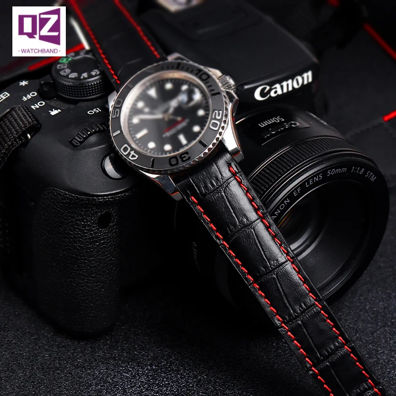 COW LEATHER Watch Strap 19mm 20mm 22mm watchband for tag heuer watches band Genuine leather bracelet fold buckle High quality