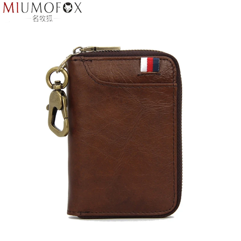 Брендовый мини кошелек для ключей монет из натуральной кожи новинка 2020