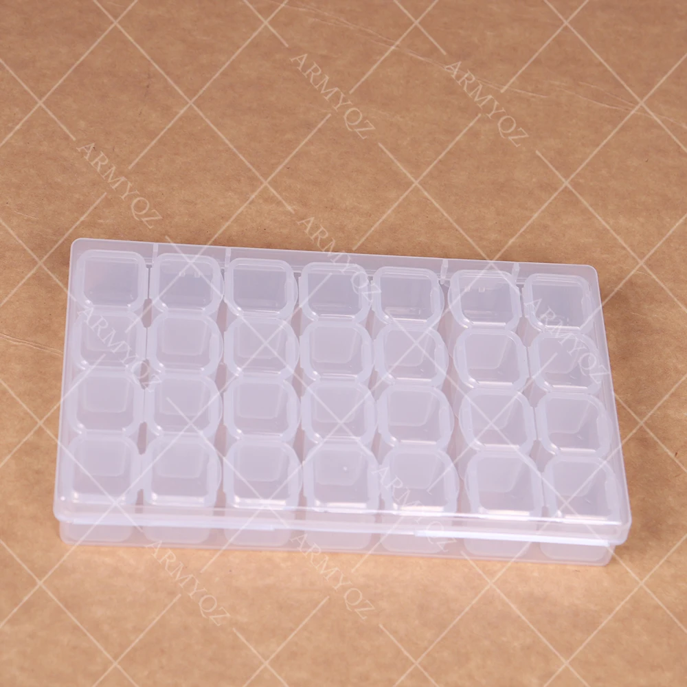 

28 Grid Diamond Painting Accessories Tool Beads Box Full DIY Accessories Plastic Storage Container Jewelry Drill Storage Box