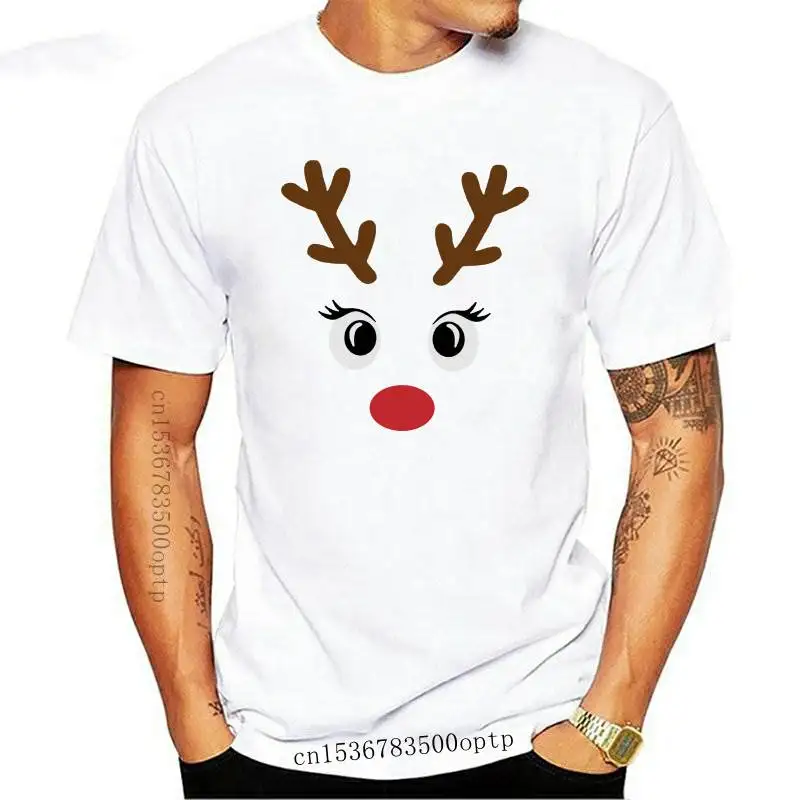 

JCGO Fashion Summer T Shirt Oversize Women Cotton Christmas Deer Print Plus Size 5XL TShirts O-Neck Short Sleeve Casual Tee Tops