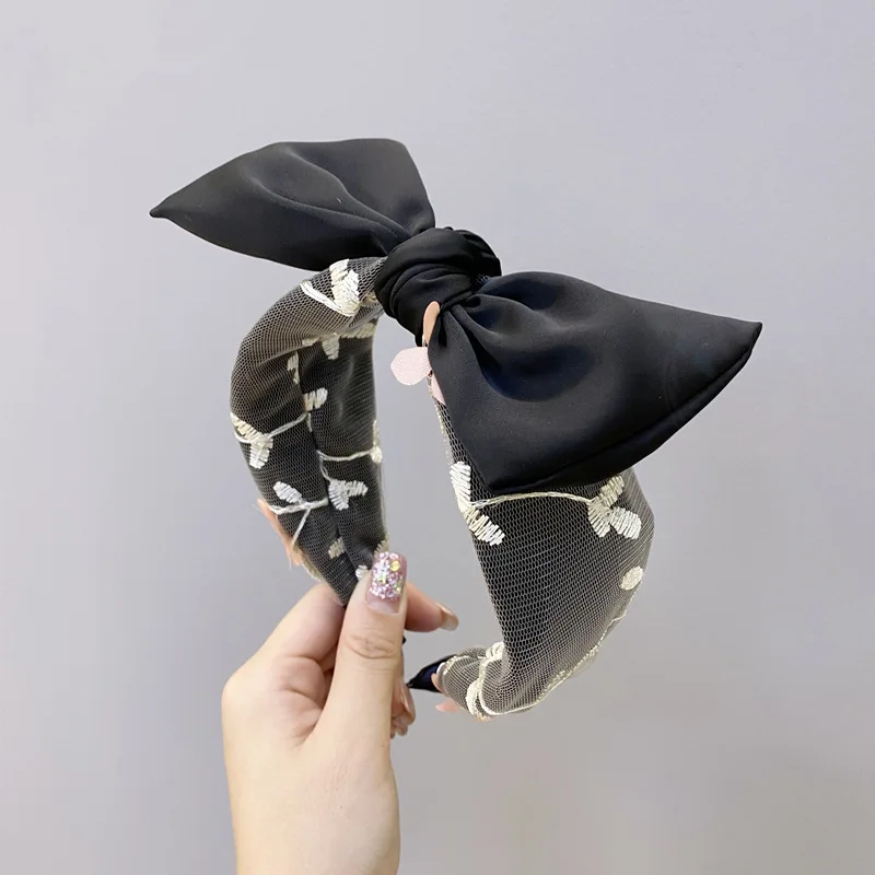 Женская повязка на голову с бантом в Корейском стиле для девочек женские