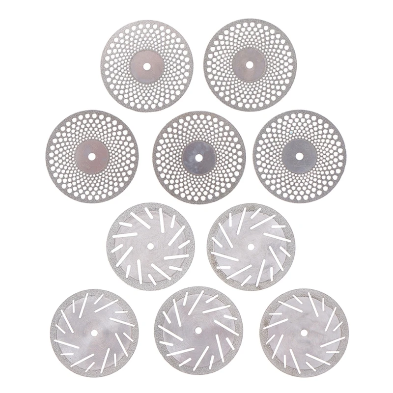 

10 pcs Diamond Cutting Wheel Cut Off Discs Coated Rotary Tools with Mandrel