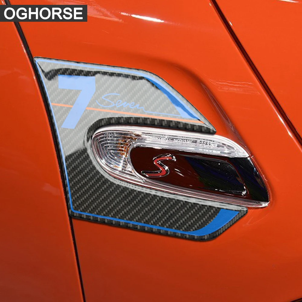 2 шт. из натурального углеродного волокна для автомобиля боковое крыло Накладка