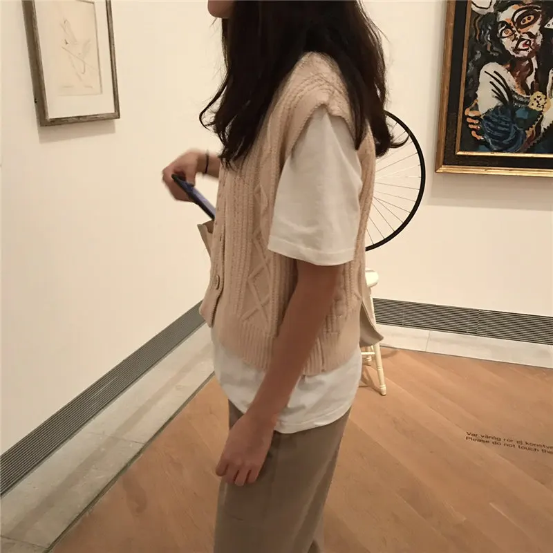 Hzirip v-образным вырезом жилет женский без рукава осень свежий 2019 Элегантный