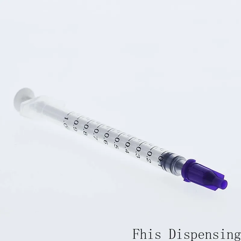 Dispensing Syringes 1cc 1ml Plastic with Tip Purple Cap Pack of 100 | Строительство и ремонт