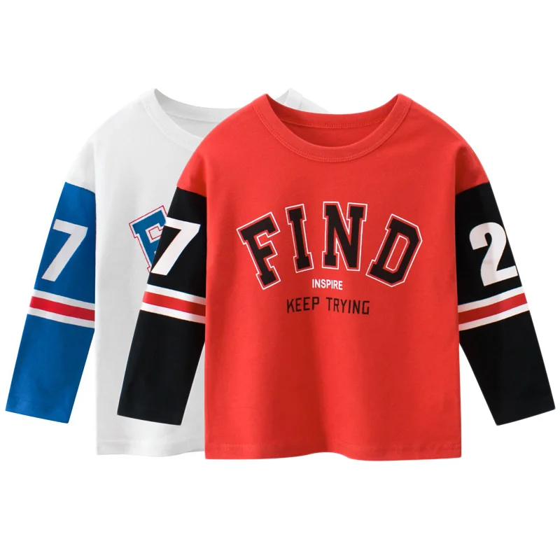 Новая брендовая футболка с буквенным принтом детская одежда для мальчиков и