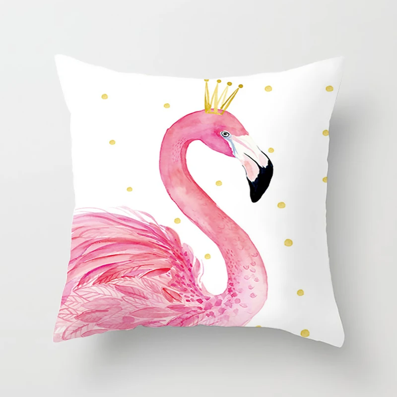 

Flamingo Lover Pattern Decorative Cushions Pillowcase Polyester Cushion Cover Throw Pillow Sofa Decoration Pillowcover 40517-1