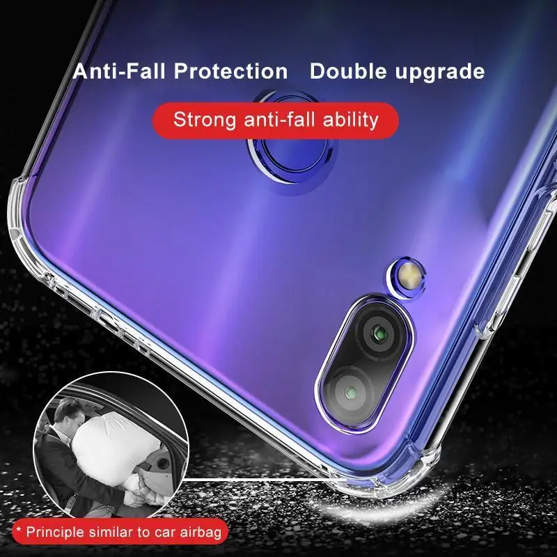 Для Xiao mi Red mi Note 8 Pro Чехол Силиконовый противоударный Красный mi 7 6 Note 7 6 5 Pro прозрачный защитный чехол для Xio mi 9t K20