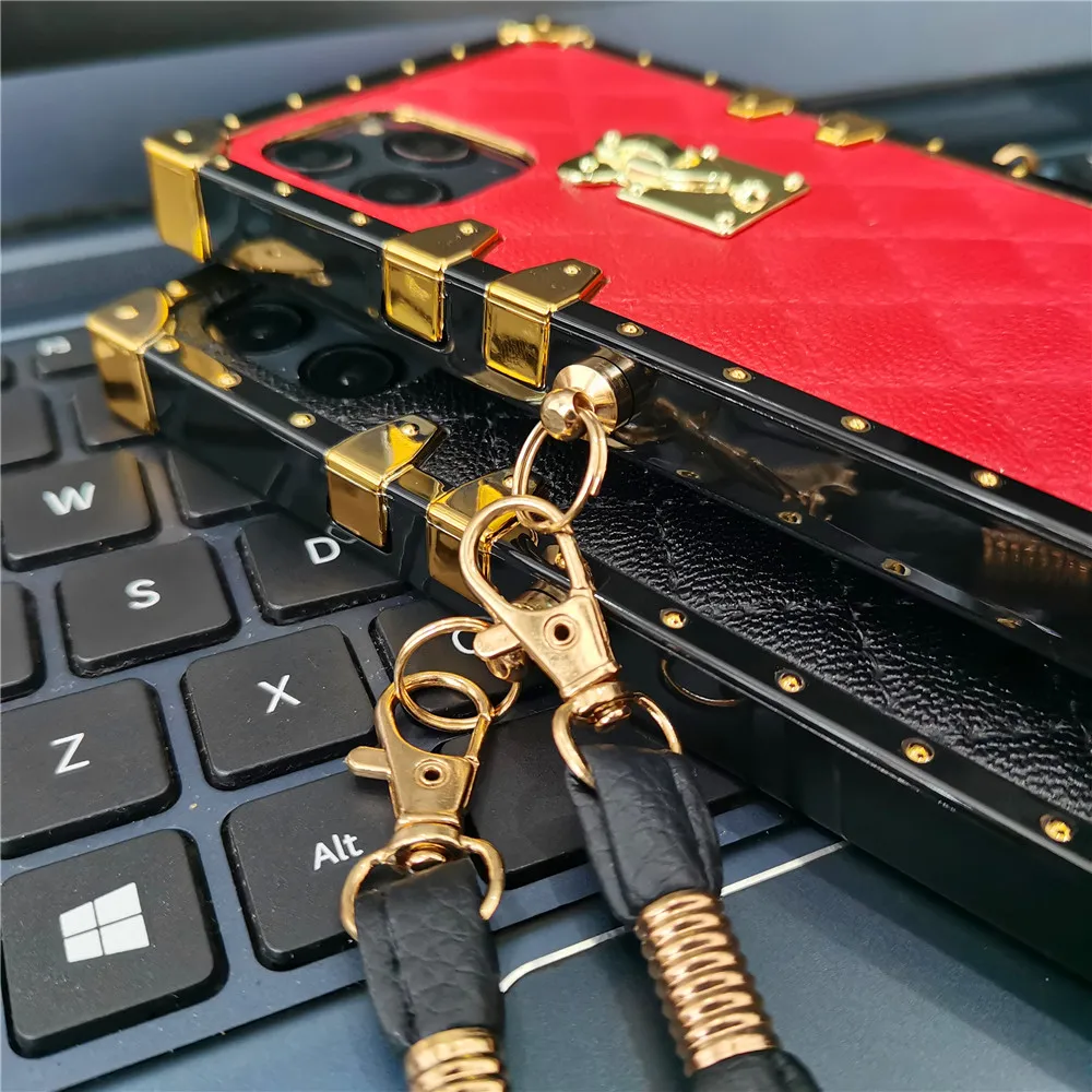 Роскошный брендовый чехол из овечьей кожи с квадратным ремешком для huawei P40 PRO P30 Mate