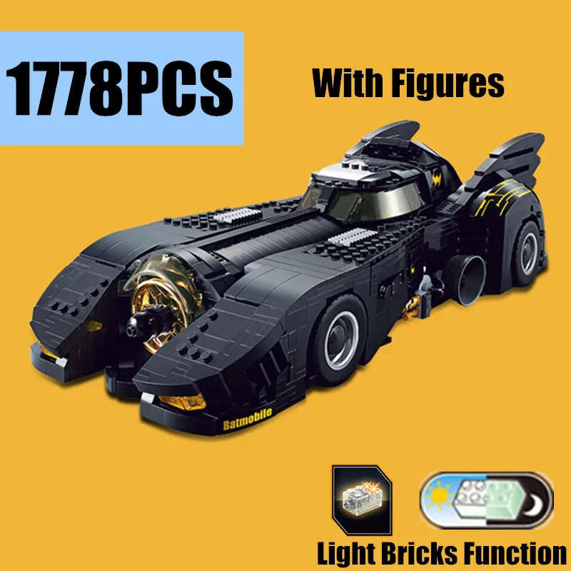Новый фильм Бэтмен UCS Бэтмобиль MOC 1989 транспортных средств машина подходит Technic