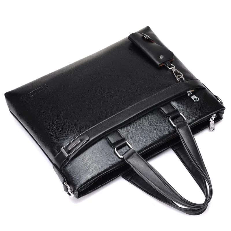 (С кошельком и ремнем) мужской кожаный портфель сумка-тоут для документов мужская