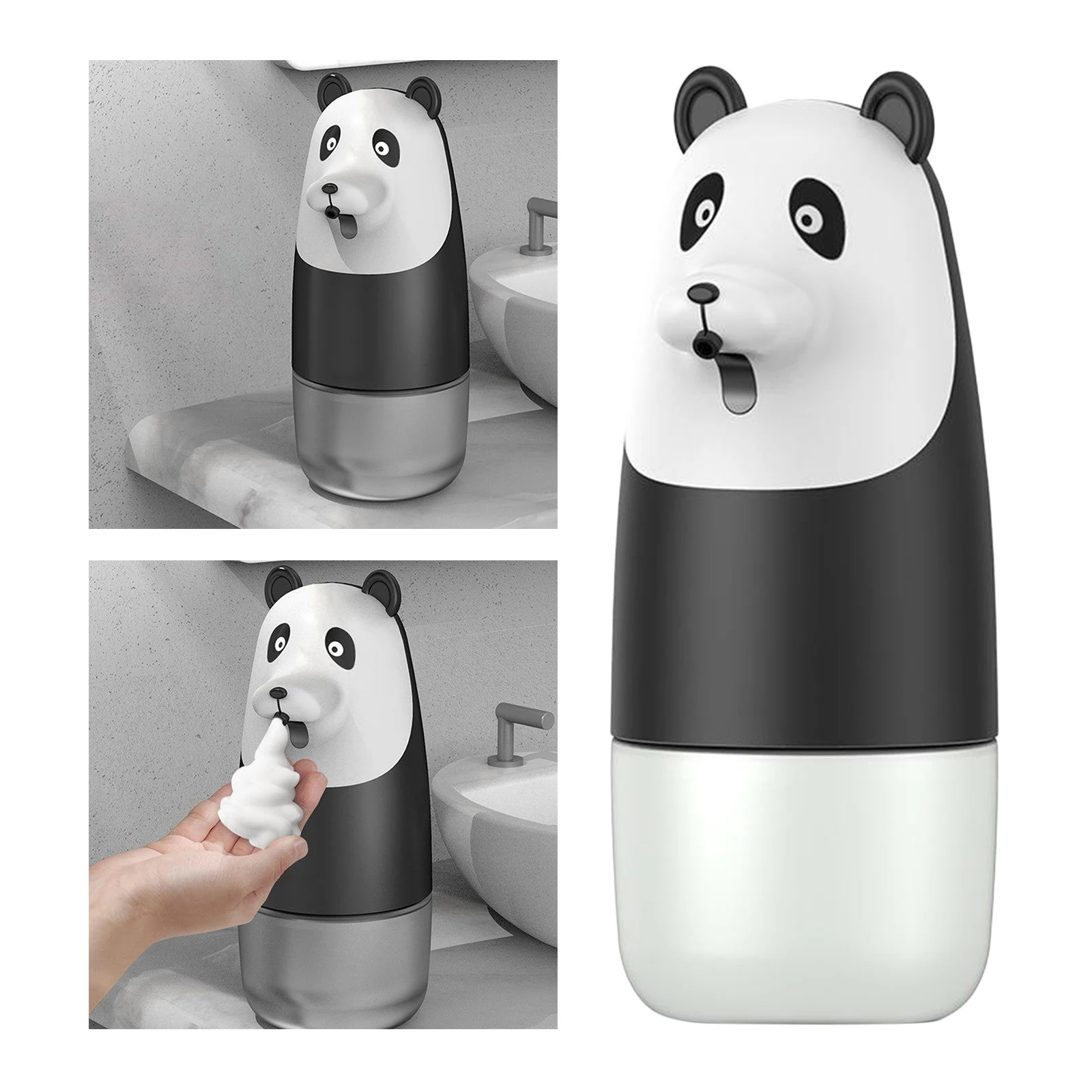 

280ml Cute Cartoon Panda Touchless Automatic Soap Dispenser Infrared Auto Foaming Dispensers Hand Washing for Bathroom Kitchen